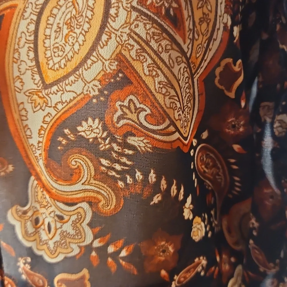 Zara Women's Paisley Semi-Sheer Ruffled Bodysuit - Picture 14 of 15